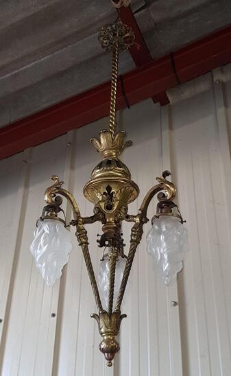 Lanterne Eclairage public bronze XIX Siecle