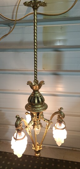 Lanterne Eclairage public bronze XIX Siecle