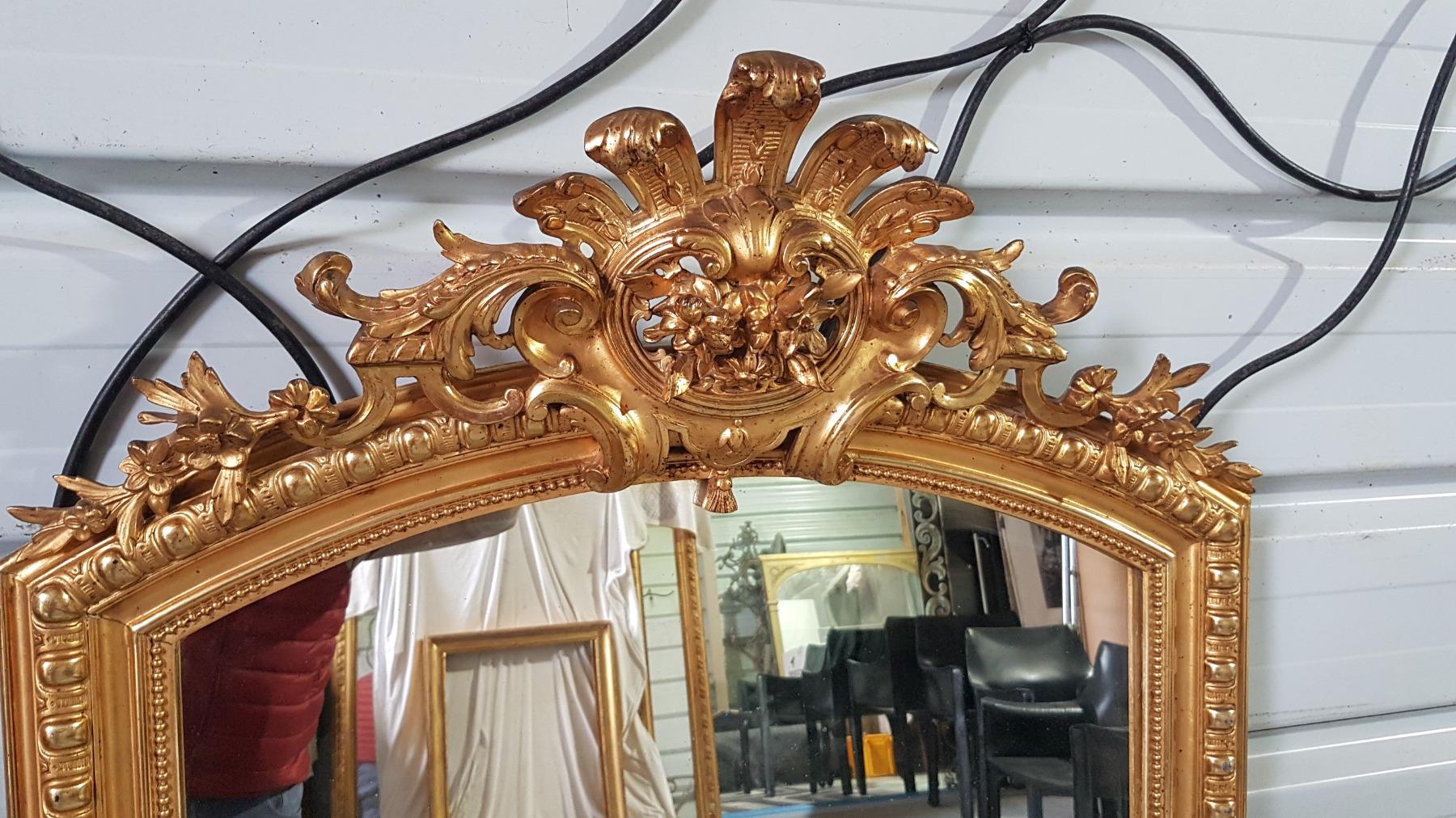 Miroir Doré  Napoléon III  162 Cm X 0.90 Cm