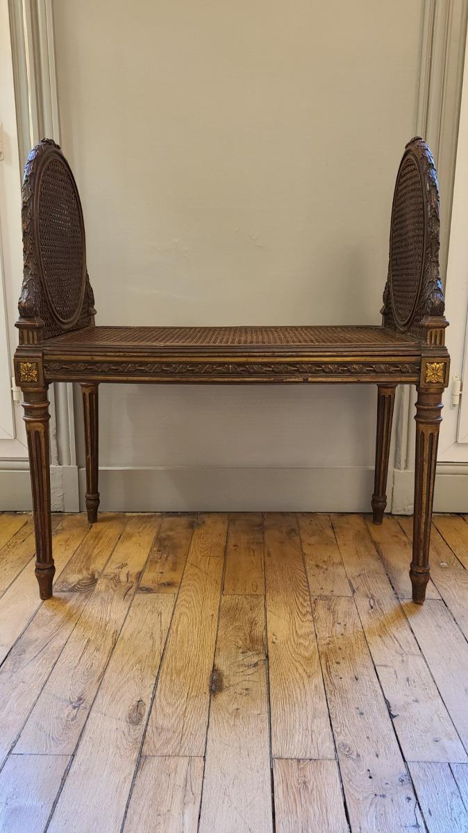 Petite Banquette d'Embrasure style Louis XVI