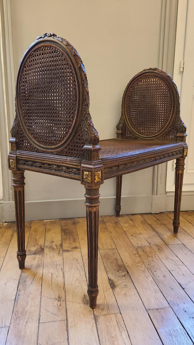 Petite Banquette d'Embrasure style Louis XVI