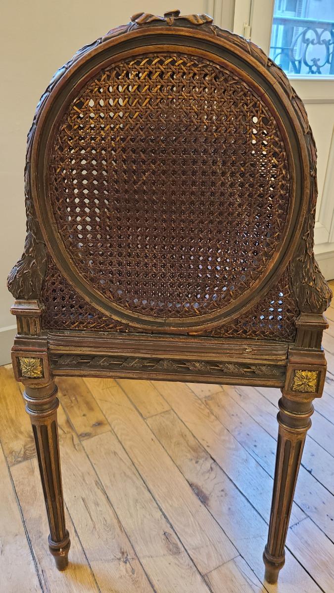 Petite Banquette d'Embrasure style Louis XVI